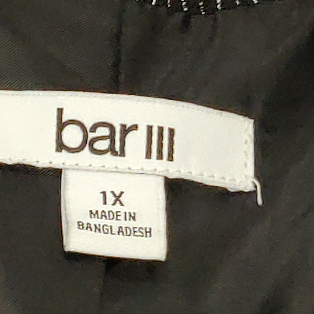 Bar III Trendy Plus Size Striped Blazer - Picture 8 of 10
